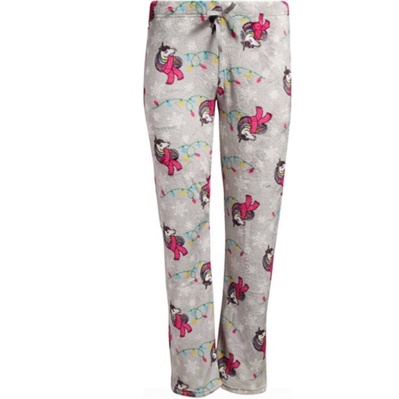 Unicorn Plush Lounge Pajama Pants NWT - Picture 2 of 9